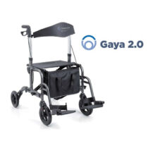 Gaya  2.0 két funkciós összecsukható aluminium rollátor/kerekesszék egyben
