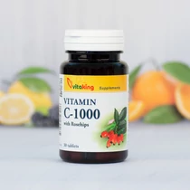 Vitaking C-vitamin 1000MG 100 darabos tabletta csipkebogyóval