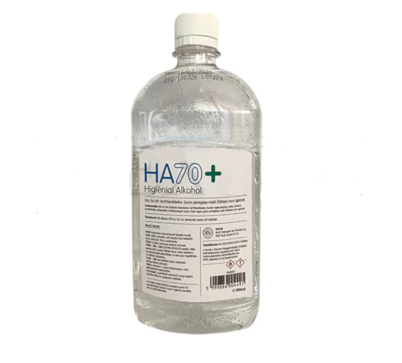 Fertőtlenítő Higéniai Alkohol HA 70+ 500 ml kéz- és bőrfertőtlenítésre